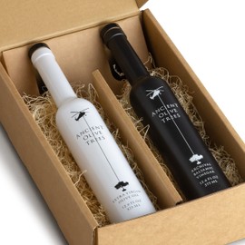 ANCIENT OLIVE TREES - Balsamic Vinegar with Extra Virgin California Olive Oil | EVOO Pressed from Arbosana & Arbequina Olives | Aceto Balsamico di Modena IGP | Both 12.6 FL. OZ.
