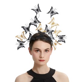 Coucoland Butterfly Fascinator Hat Derby Fascinators Boho Style Headband Butterfly Headpiece