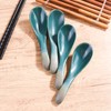 BOSILI 4 Piece Japanese Ceramic Soup Spoons Set for Ramen