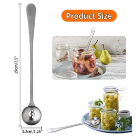 Set of 2 Olive Spoons, Stainless Steel, Serving Spoon with Drainage Hole, Serving Spoon, Stainless Steel Salad Servers, Slotted Spoon, Straining Spoon, Slotted Spoon, Cooking Spoon