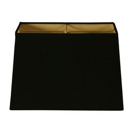 Royal Designs, Inc. Modern Rectangle Hardback Lampshade, HB-613-16BLK, Black, (7 x 14) x (9 x 16) x 11