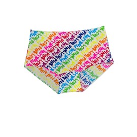 Victoria's Secret Pink No Show Boyshort Underwear/Panty Multicolor New (US, Alpha, Large, Regular, Regular, Multicolor/Rainbow)