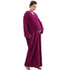 Artfasion Womens Fleece Robe Plush Long Zip Front Bathrobe with