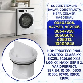 Lint Sieve Washing Machine 78 x Diameter 64 mm with Original Code 00647920 00602008 00605010 for Bosch for Siemens for Balay for Constructa for Neff MONTERAL