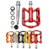 QIRUN Cross Bike Pedals, Ultra Lightweight, Aluminum Alloy, Flat Pedals,