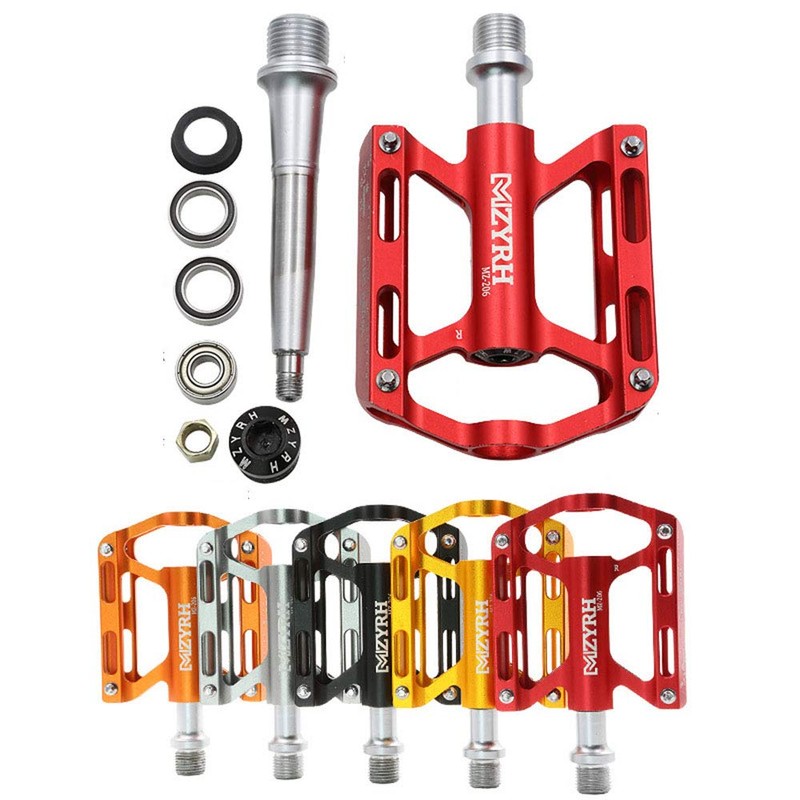 QIRUN Cross Bike Pedals, Ultra Lightweight, Aluminum Alloy, Flat Pedals,