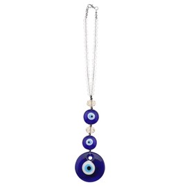 Micro Traders Evil Eye Hanging Ornament Turkish Eye Pendant Lucky Protection Charm Decoration for Rear View Mirror Balcony Office Door Window Home Decor (HD|740)