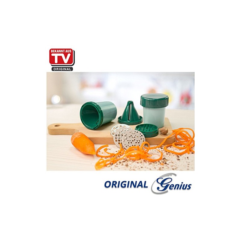 Genius Twistjetti Green, Stainless Steel, 9 Pieces