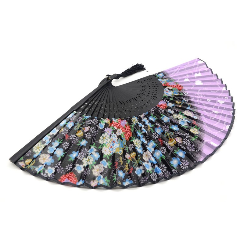 with a Fabric SleeveOMyTea Sakura Japanese/Chinese Hand Fan with Silk