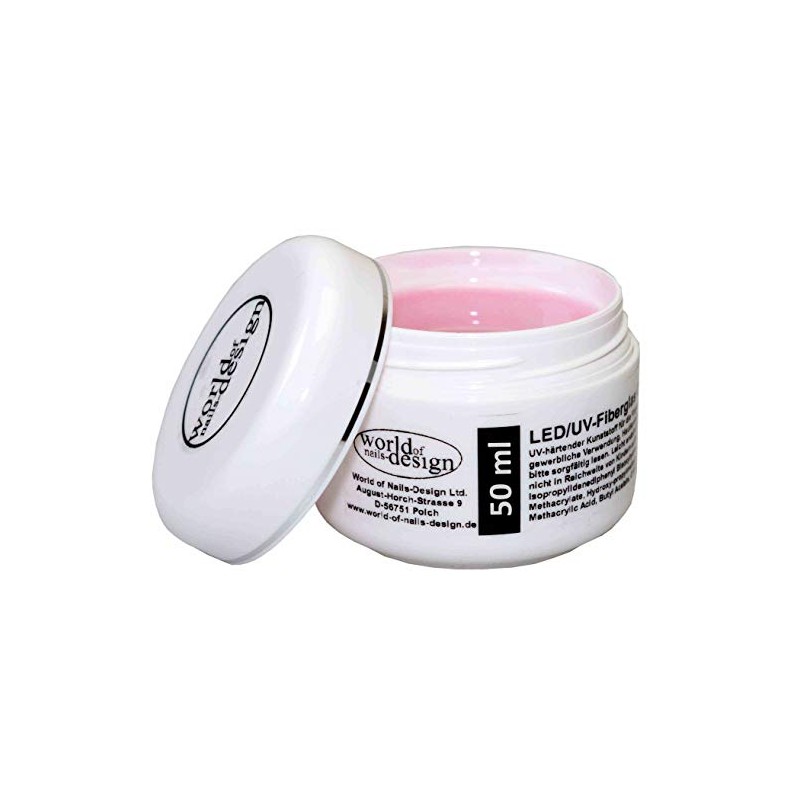 LED/UV Fibreglass Gel Thick Viscose Milky Pink 1 Phase Gel