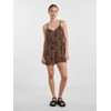 PIECES Women's Pcnya Slip Playsuit Bf BC Jumpsuit, Black/Aop:Leo.