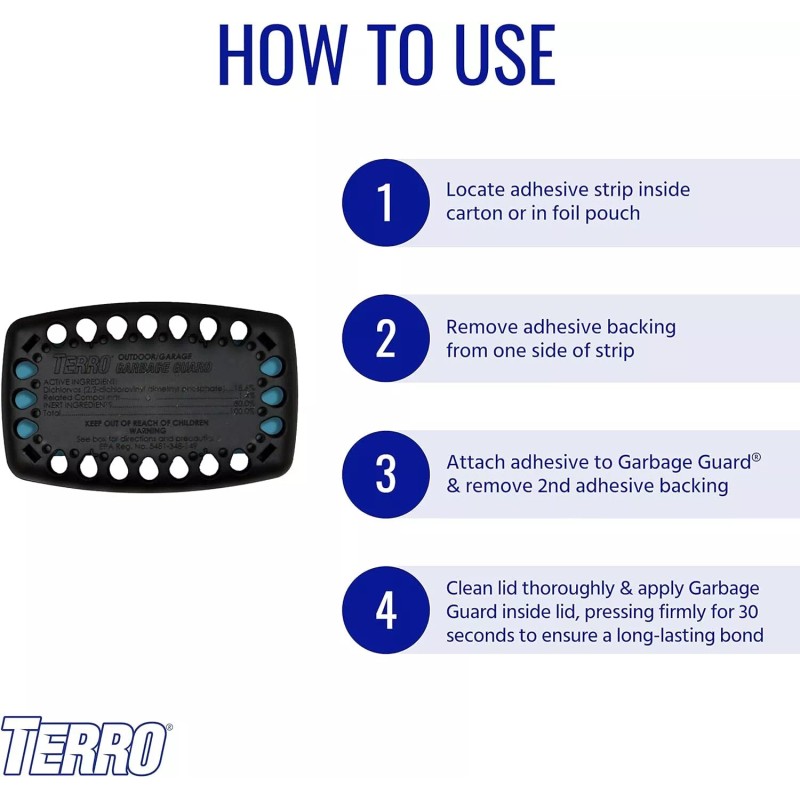 TERRO T800 Garbage Guard Trash Can Insect Killer - Kills