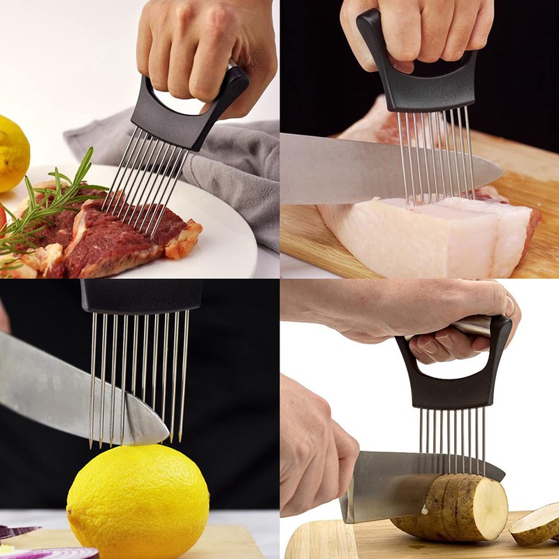 Onion Cutter, Meat Tenderiser Stainless Steel, Avocado Cutter, Onion Holder,