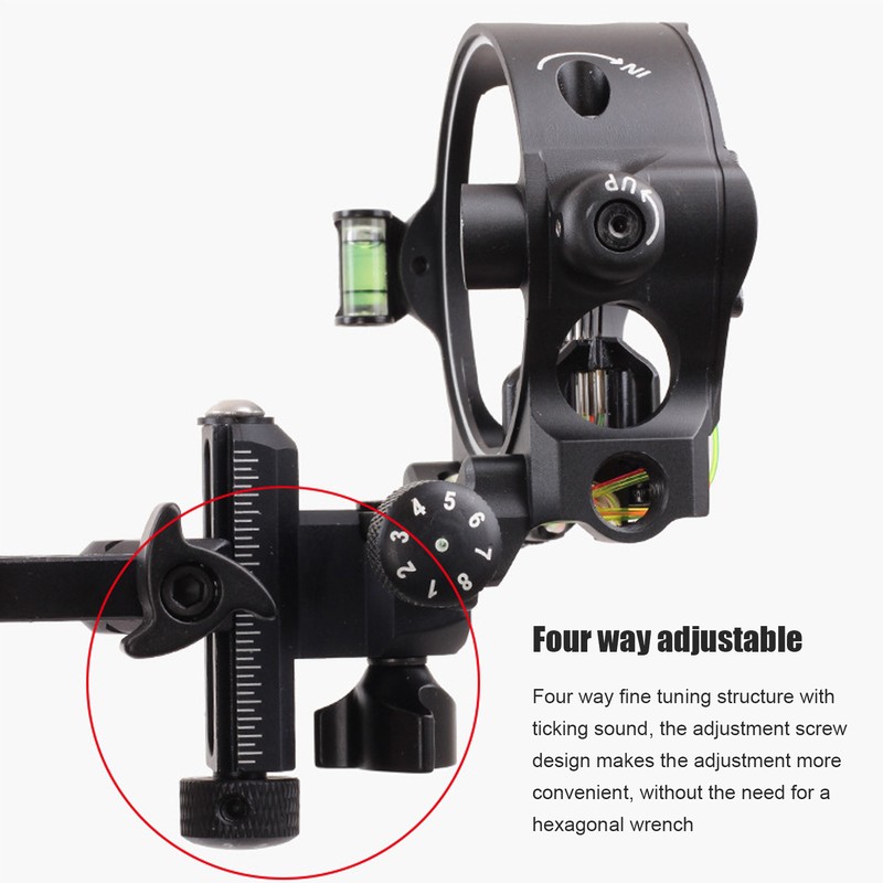 Bow Target Sight 5 Pins with Retina Function Aluminium Alloy
