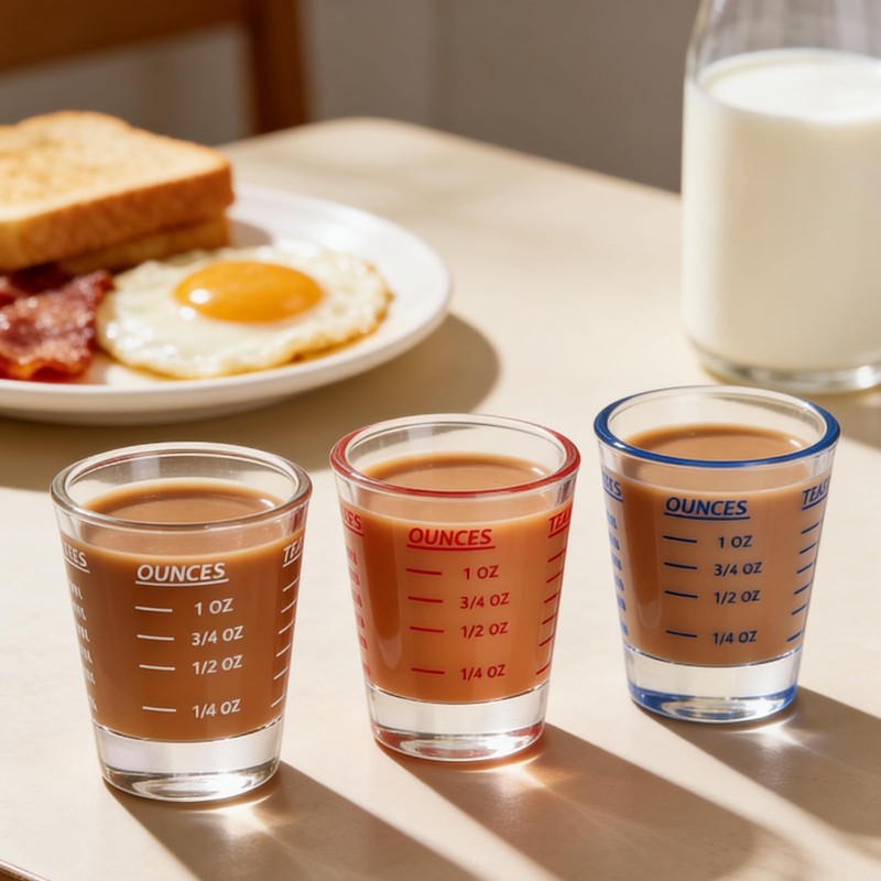 Shot Glass Measuring Cup，Espresso Shot Glass 26-Incremental Measurement 30ml，1oz, 2
