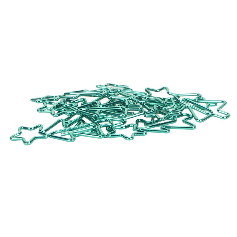 100pcs Paper Clips Prevent Slip Cute Christmas Tree Shaped Decorative