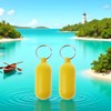aoukoslt 2-Pack Floating Keychains for Water Sports - High-Visibility Yellow