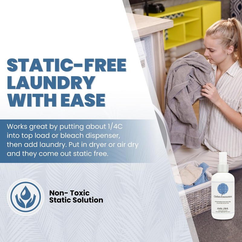 Static Blok Anti-Static Spray for Clothes - Instantly Eliminate Static