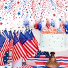 AhfuLife 100pcs American USA Flags on Sticks for 4th July