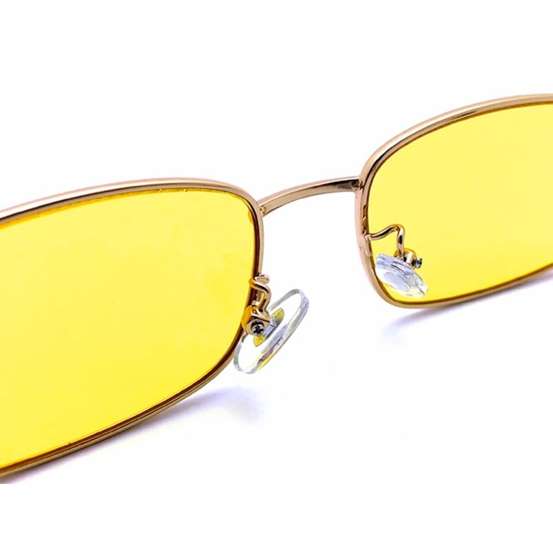 SPEED ADDICT METAL SQUARE SUNGLASS for Japan, Gold × YELLOW