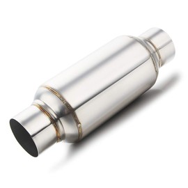 LCGP 2.5'' Inlet & Outlet Universal Muffler, 11.5'' Overall Length Stainless Steel Resonator