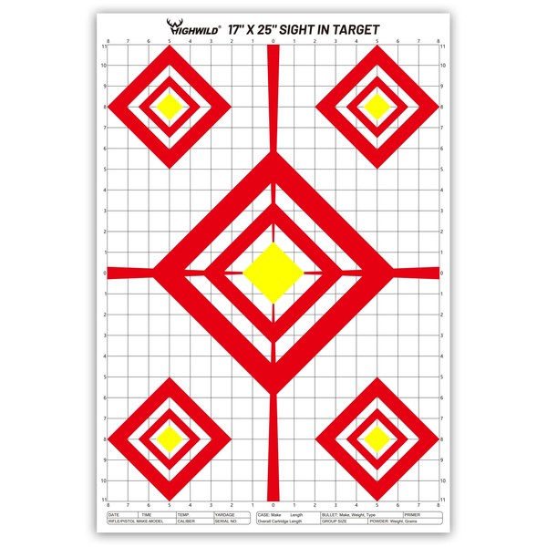 Highwild Sight in Shooting Range Paper Target - 17X25 Inches