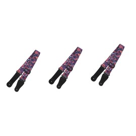 SUPVOX 3pcs Girls Guitar Strap Leather Ends 100-162cm Length Padded Shoulder Strap for Boys and Girls