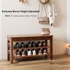 ENPKLUTE Shoe Storage Bench for Entryway - 3 Tier Shoe