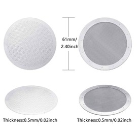 1PCS Stainless Steel Coffee Filters Screen Mesh Filter Reusable Disc Washable Coffee Makers Mesh Fine Micro-Filters Portable Coffee Pot Mesh Filter Accessory