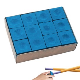 Jeeshvan 12 Pcs Snooker Cues Chalks, No‑slip Oily Pool Chalk, Premium Billiard Powder Snooker Accessories for Both Professional and Home Players