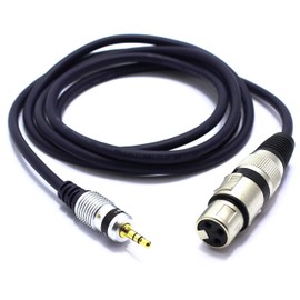 VITALCO XLR Female to 3.5 mm Stereo Jack Cable 3 m Microphone Cable 3-Pin to 3.5 TRS Jack Plug Adapter