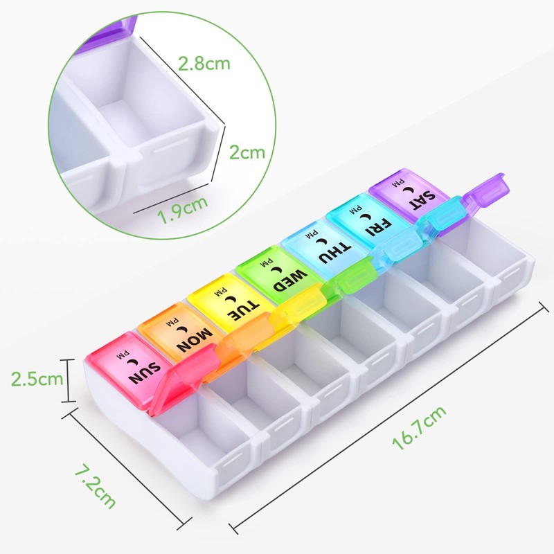 Opret Pill Box Organiser 7 Day for AM PM, Pill