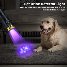 DARKDAWN High Power UV Flashlight 395nm, 3 LEDs Ultraviolet Flashlights Rechargeable USB-C, 20W Mini Black Light Woods Lamp Long Lasting - Water Resistant, Pet Urine Detector, Fluorescent Detection