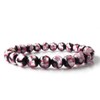 Gold Stone Firefly Glass Bracelet, 0.3 inches (8 mm), Pink,