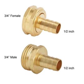 PLG Heavy Duty Brass 1/2" Garden Hose Repair Kit with Clamps, 10-Pieces