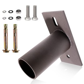 JC-LGL Slip Fitter Adapter Bracket with 2-3/8in OD Tenon, Light Fixture Mounting Bracket Rustproof Rainproof for Outdoor Parking Lot Lights Flood Lights Post Top Light, Durable Steel, Dark Bronze