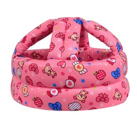 Baby Safety Helmet, Infant Baby Head Protector Head Cushion Bumper Bonnet, Soft Headguard for Toddler Learning to Walk, Pink Candy Style