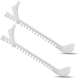MaoMaoCha Ice Skate Guards Ice Skate Blade Covers Ice Skating Protector with Adjustable Buckle Ice Hockey Skate Equipment Accessories for Kids Adults Ice Skating, Figure Skates, Hockey (White)