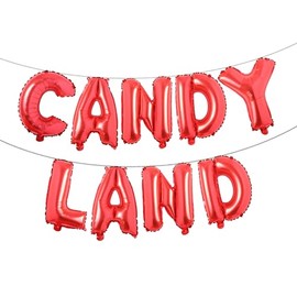 Candy Land Letter Balloons for Candy Theme Party Decoration Rainbow Candy Land