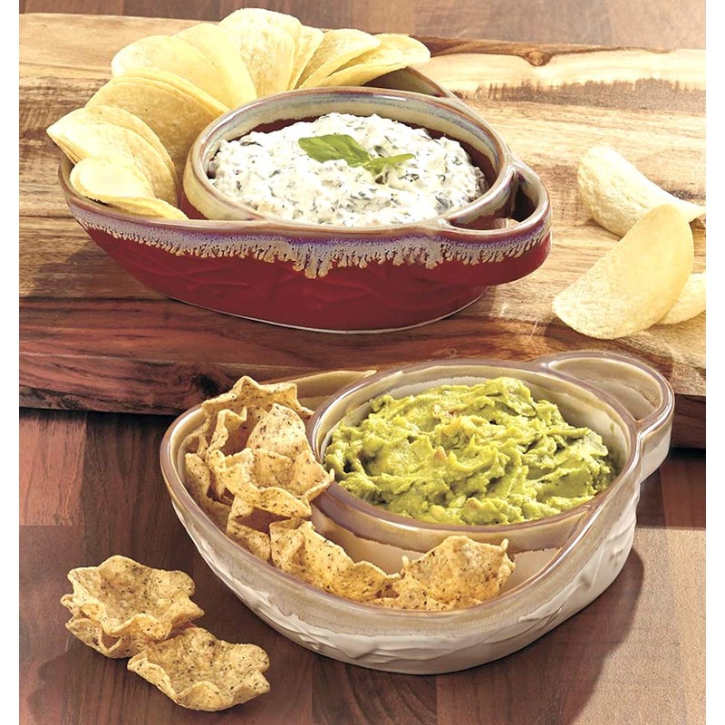 Stoneware Soup & Side, Chips & Dip Bowl Set of