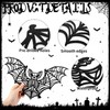 Frienda Halloween Gothic Wall Decor Metal Bat Skeleton, 11.8x6.9''