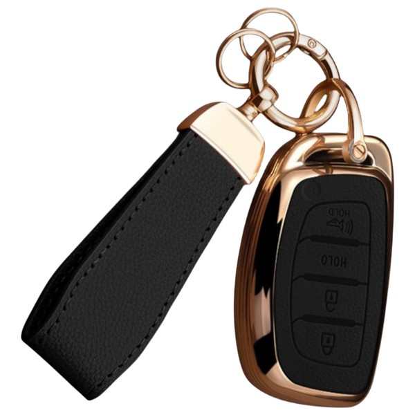 WiiLemz Key Fob Cover for Hyundai with Key Chain, Upper