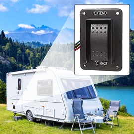 387874 Power Stabilizer Switch for RV Jacks 12V Extended Retraction with Mounting Screws Stabiliser for Caravans, Campervans, Motorhomes, Trailers (2 PCS)