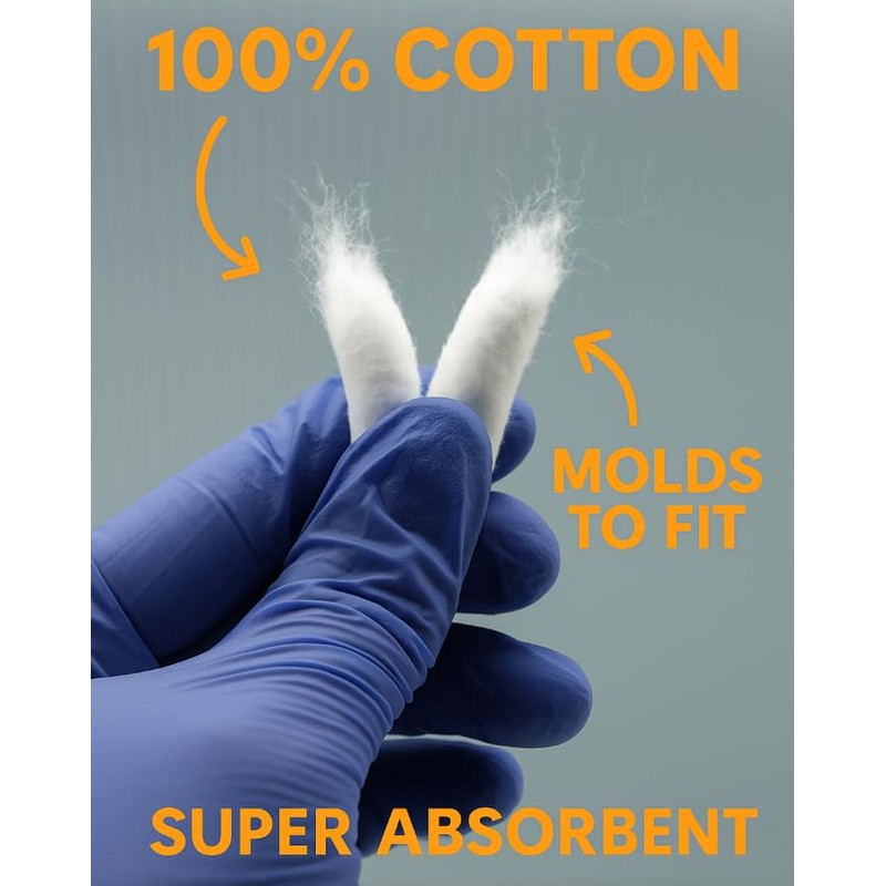 150-Pack Nose Bleed Stopper Cotton Rolls with CASE – Super