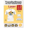 TransOurDream Tru-Transfer Paper for Laser Printer 10 Sheets A4 Iron