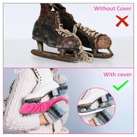 2 Blade Protectors for Ice Skates, Elastic Ice Hockey Skates or Figure Skating Blade Protectors for Teenagers, Girls and Boys
