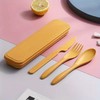 3in1 Portable Travel Cutlery Set with Case - Reusable Utensil