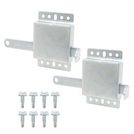 QZATTCAEN Heavy Garage Door Side Lock Inside Deadlock for Most Garage Door Iron Galvanizing -2 Pack, Silver
