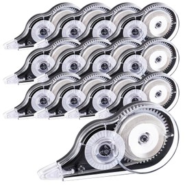 Lanjue Lanjue 12 Stück Mini Korrekturroller, 12 m x 5 mm Korrekturmaus mit Schutzkappe, Korrekturbänder Korrigieren Roller für Büro Schulsachen (Schwarz)