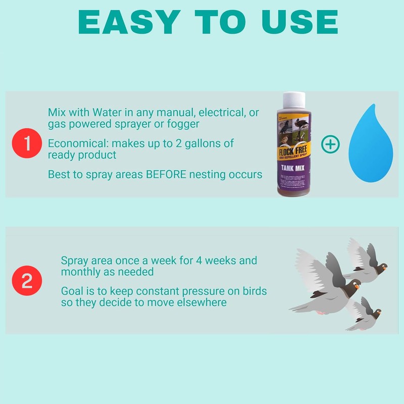 Bird Repellent Spray, Residential Bird Problem Solution by Flock Free